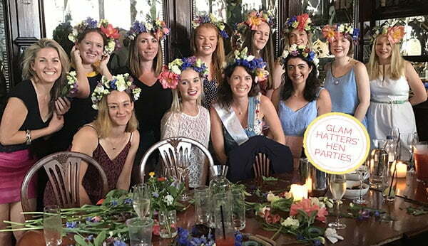 fresh flower crown hen party