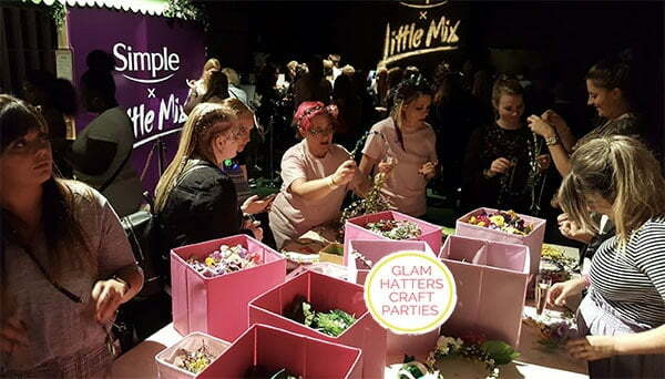 flower crowns station for parties